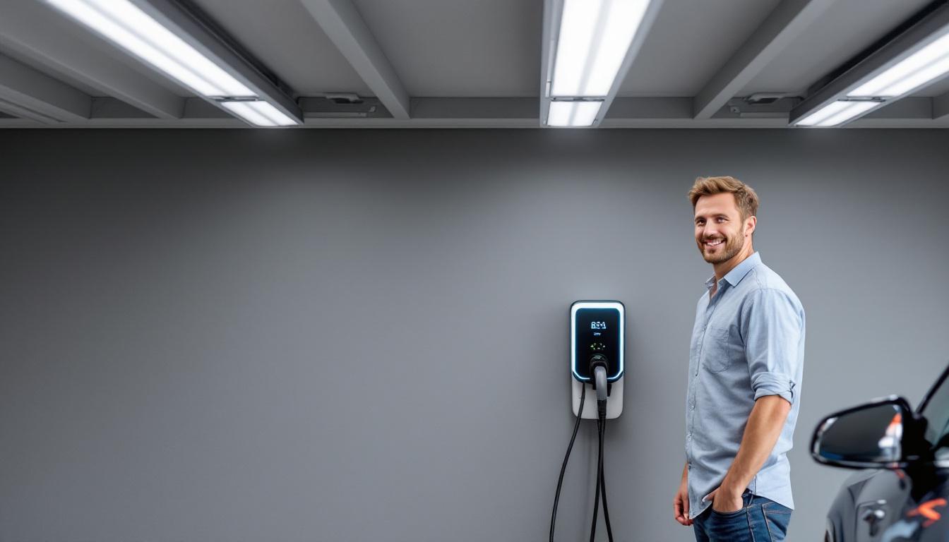 Aides financières installation borne électrique 2025 - Un propriétaire consultant les dispositifs d'aide